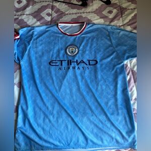 adidas Blue and White Men's Jersey